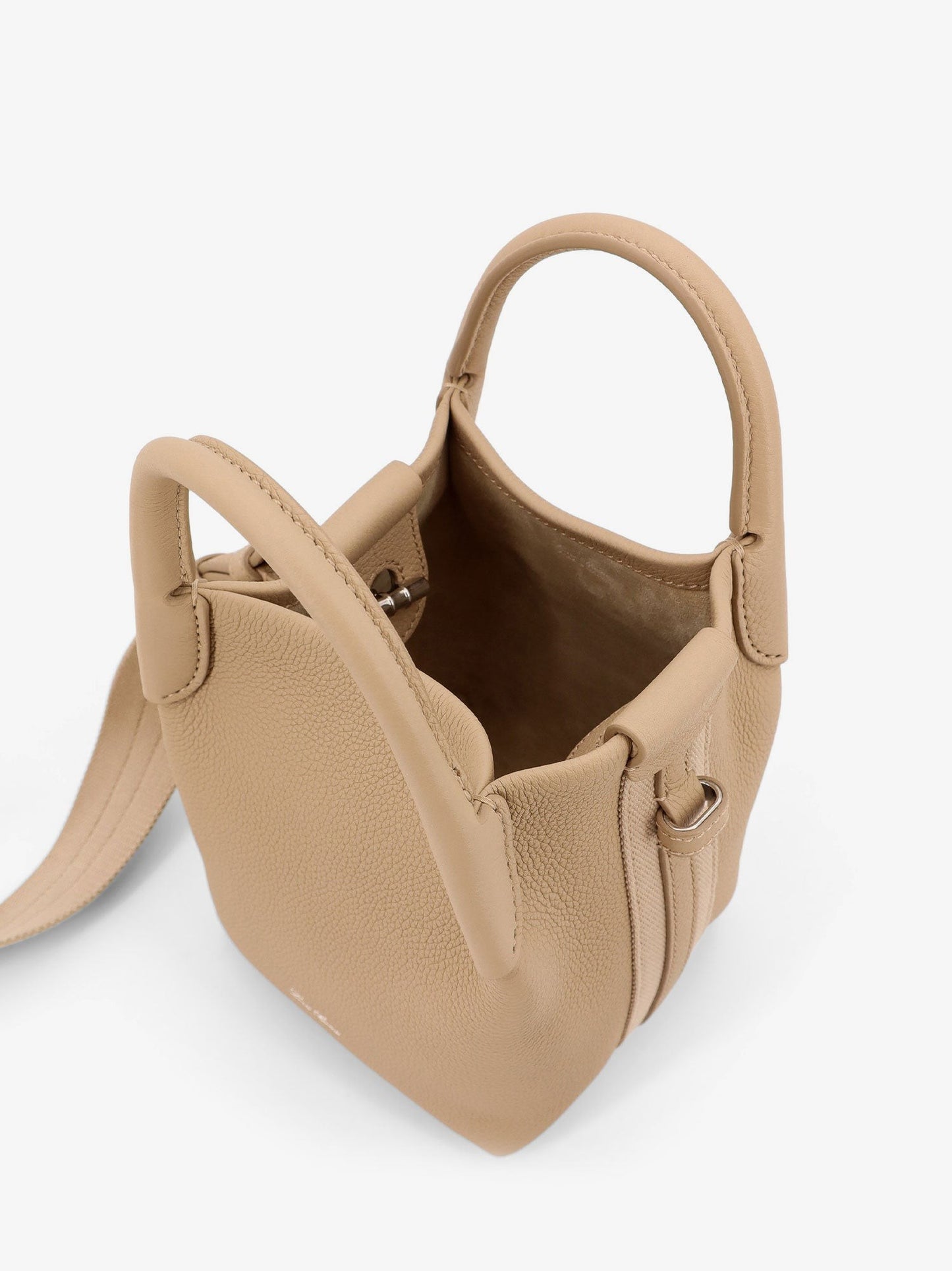 LORO PIANA Micro Bale leather bucket bag
