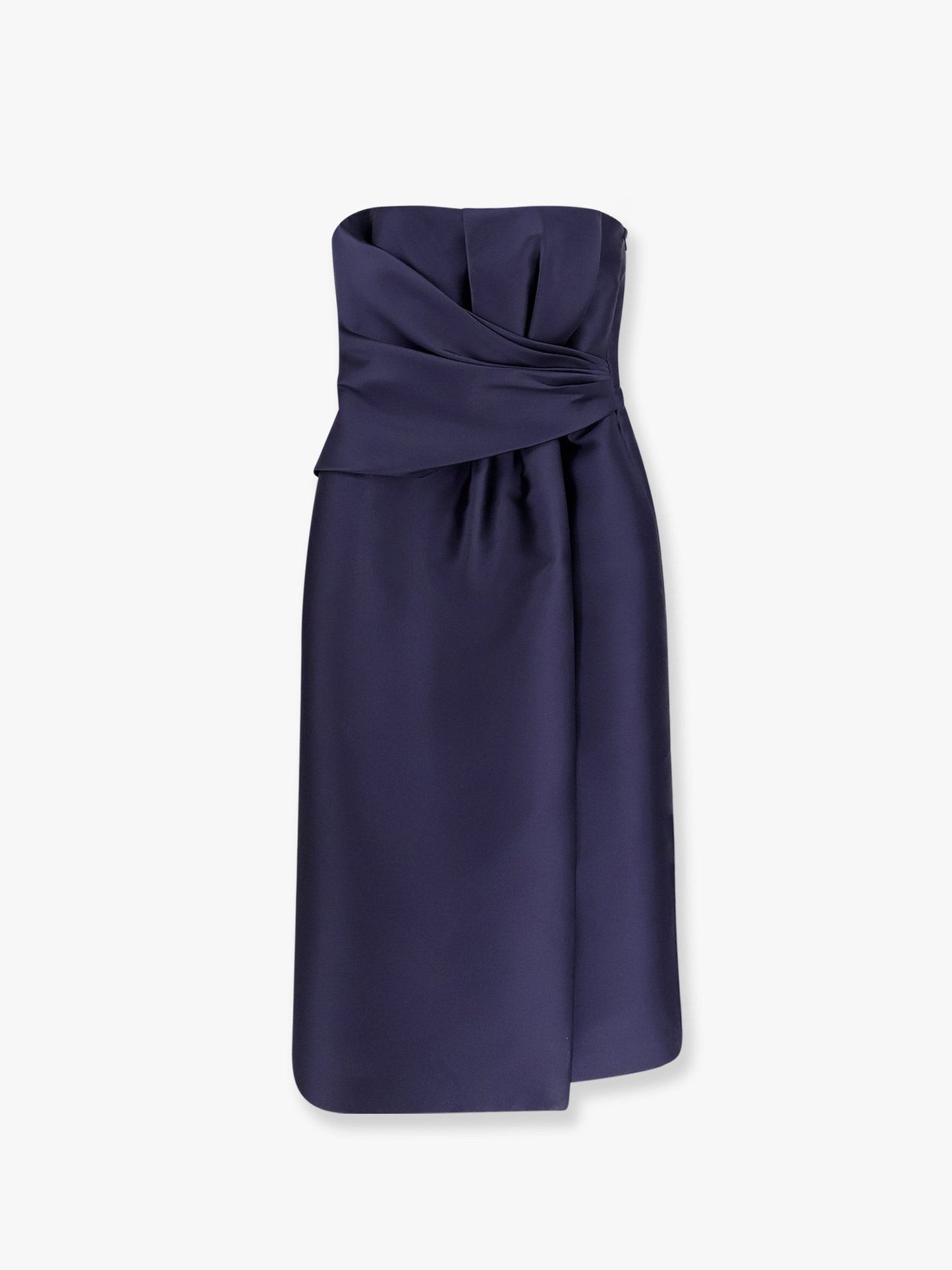 alberta ferretti Mikado décolleté dress