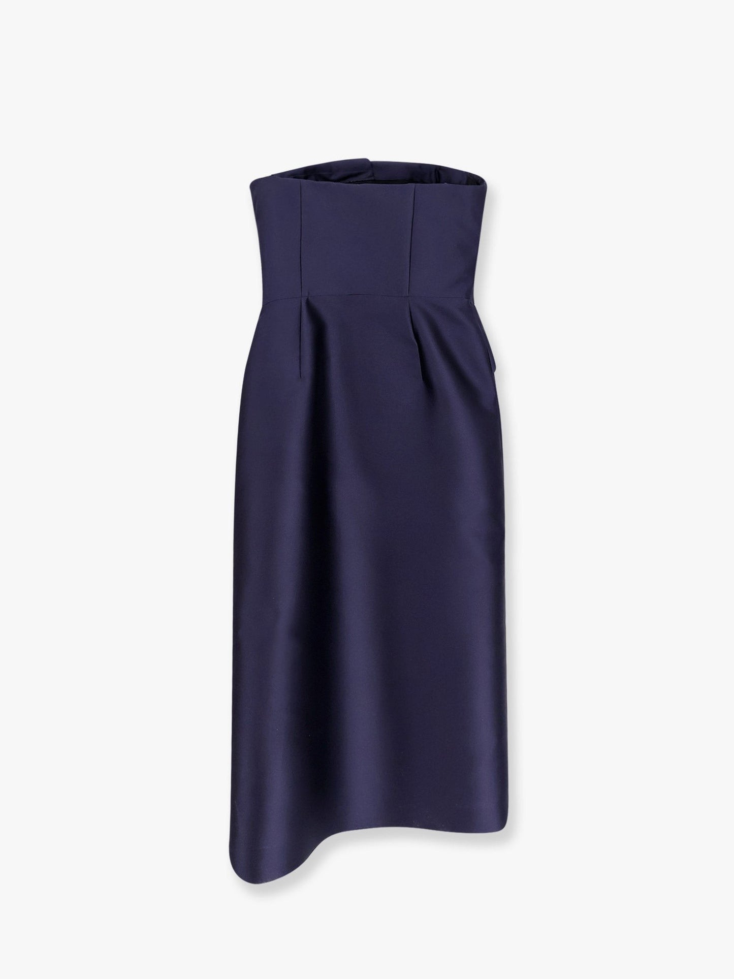 alberta ferretti Mikado décolleté dress