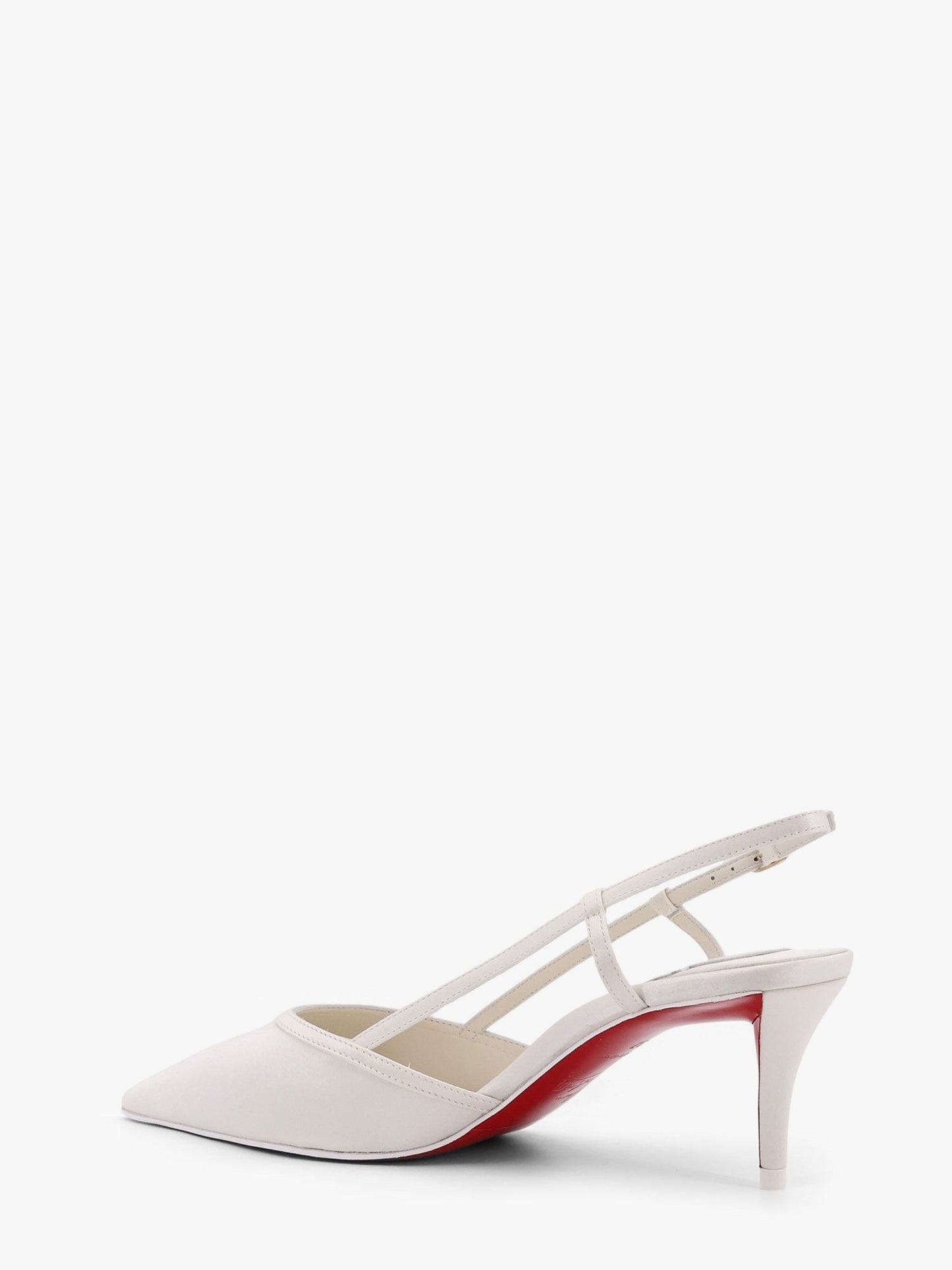CHRISTIAN LOUBOUTIN Miss z sling satin slingback with iconic red sole