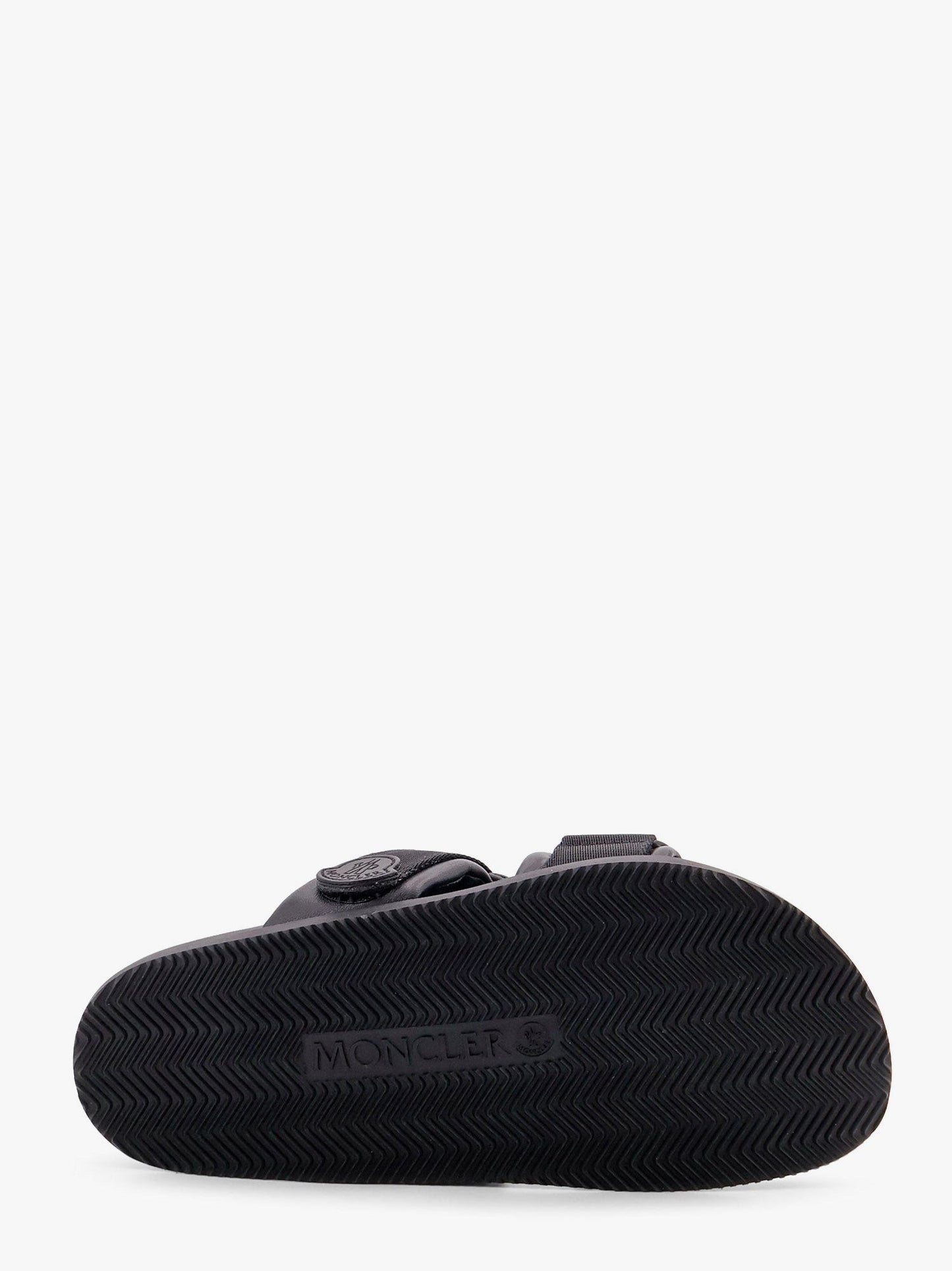 Moncler Mon summer leather sandals with nylon details