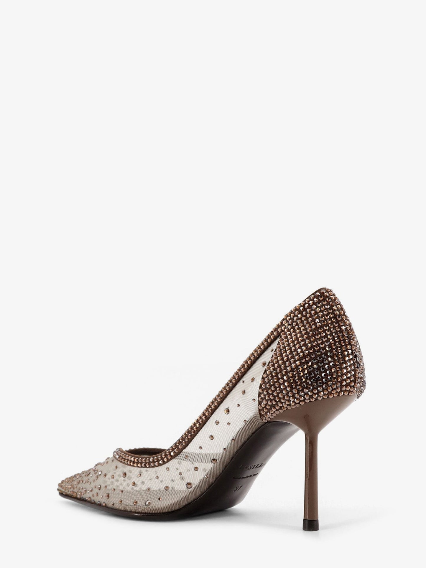 LE SILLA Nicole mesh pumps with rhinestones
