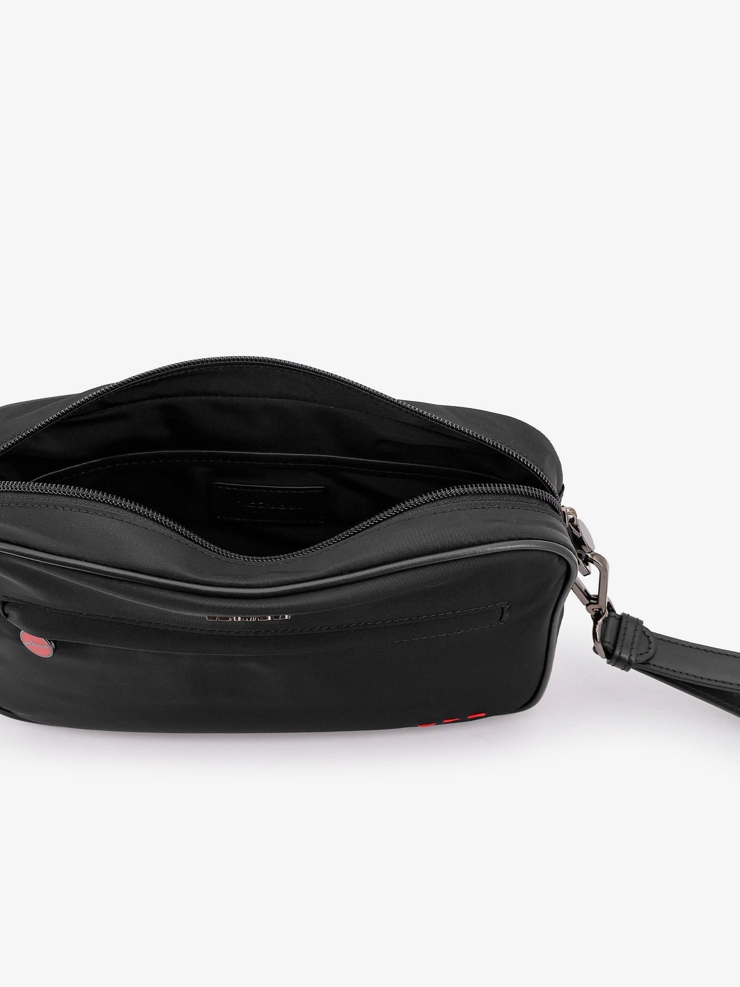 KITON CIRO PAONE Nylon clutch bag with iconic logo embroidery