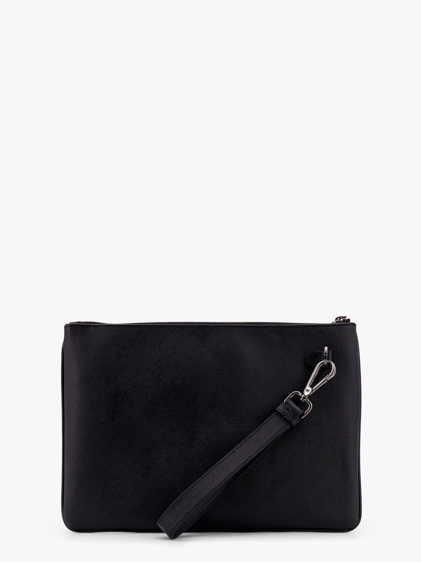 KITON CIRO PAONE Nylon clutch bag with iconic logo embroidery