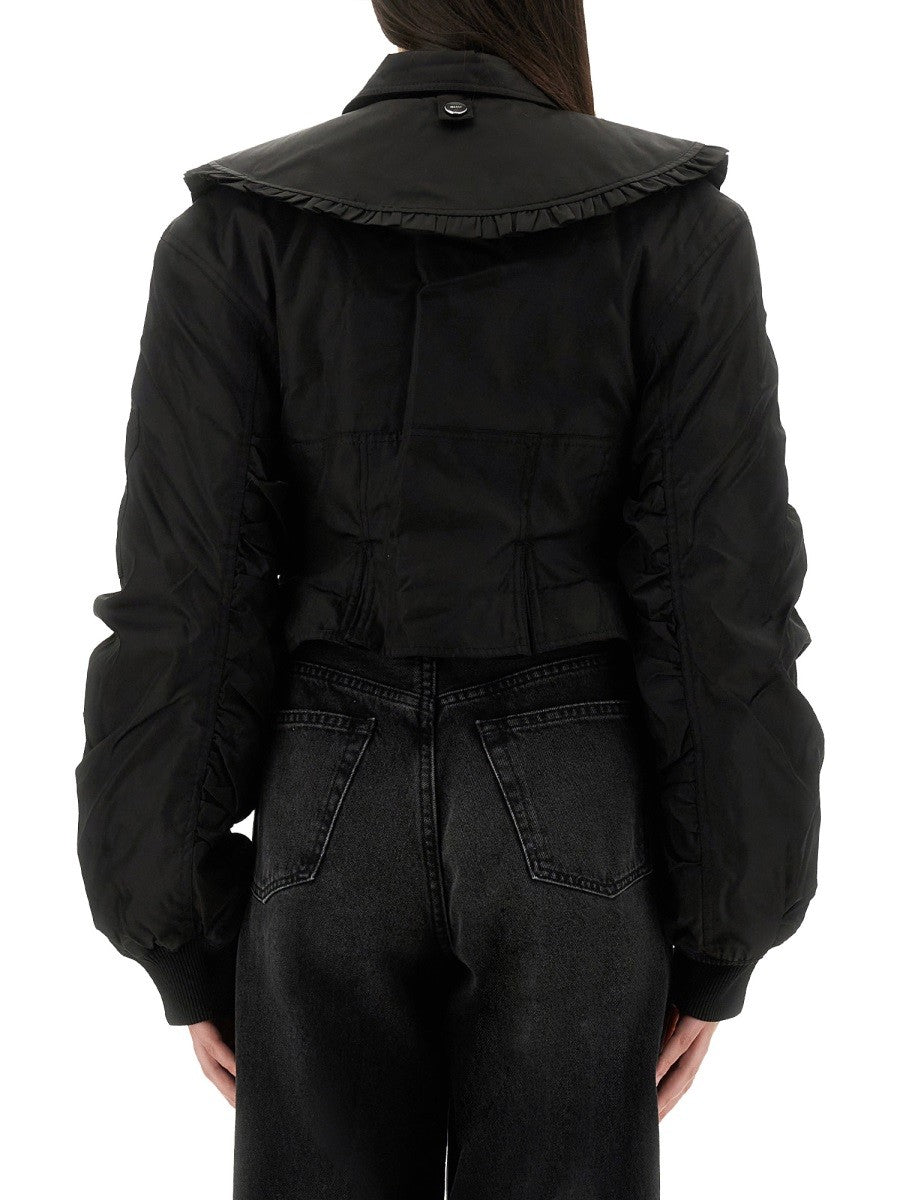GANNI NYLON FITTED JACKET