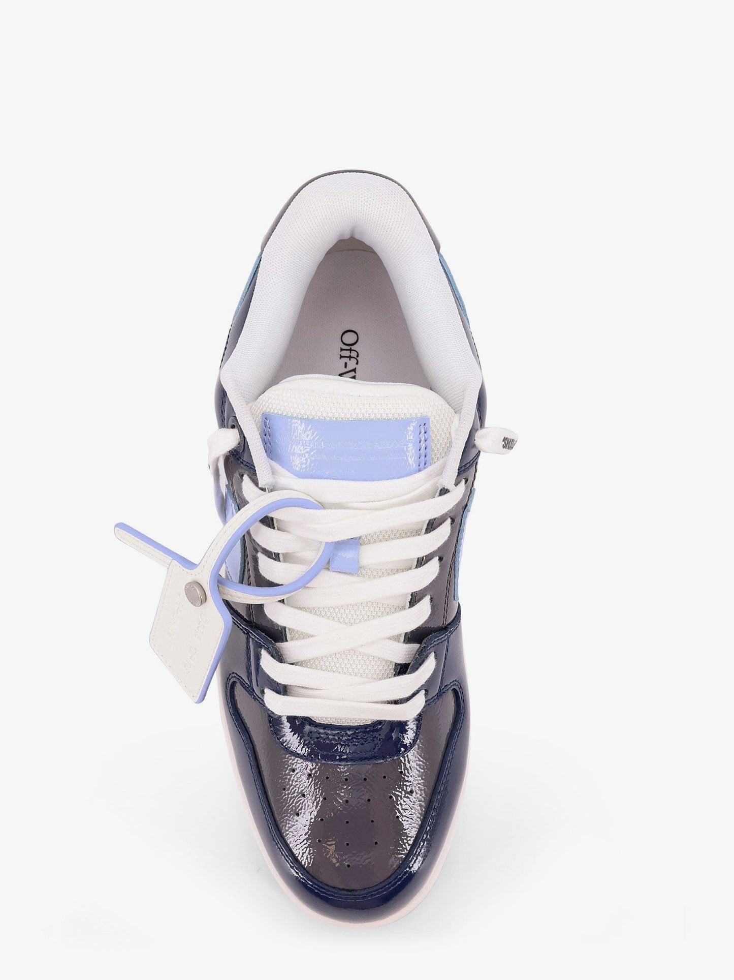 Off White OOO Patent Lea low-top patent leather sneakers