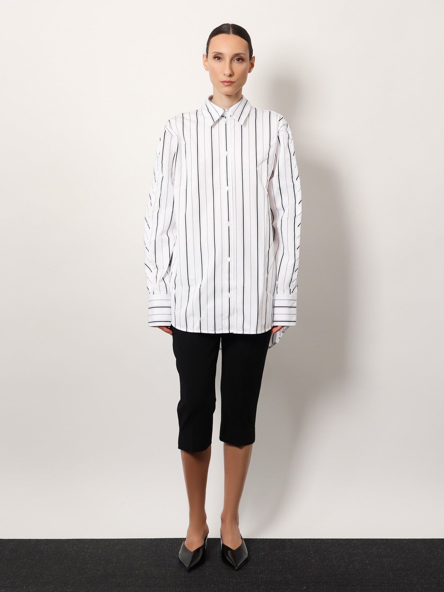 TOTEME Organic cotton shirt with striped motif