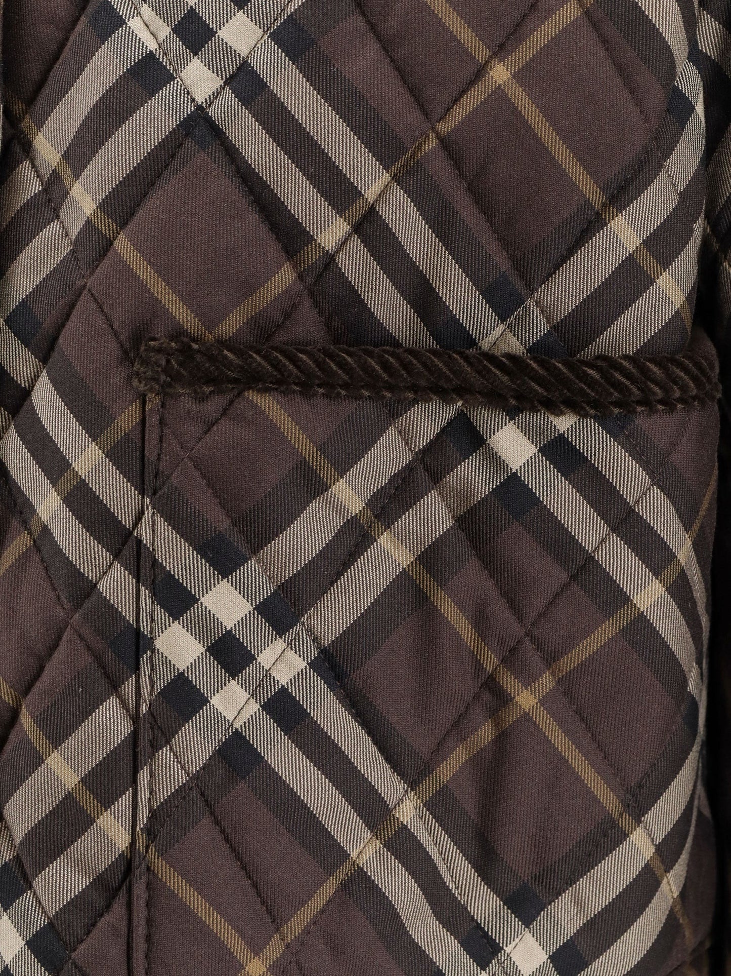Burberry Padded cotton jacket with check pattern