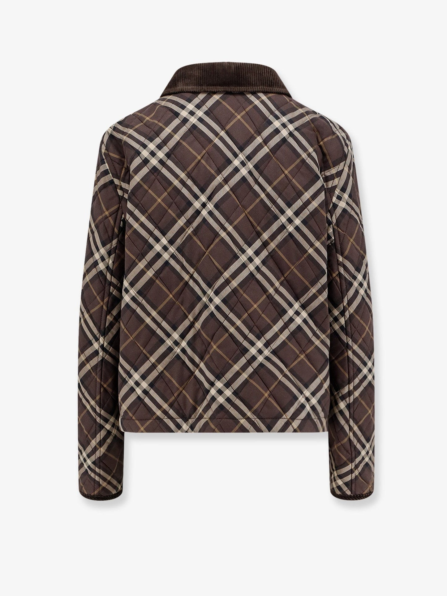 Burberry Padded cotton jacket with check pattern
