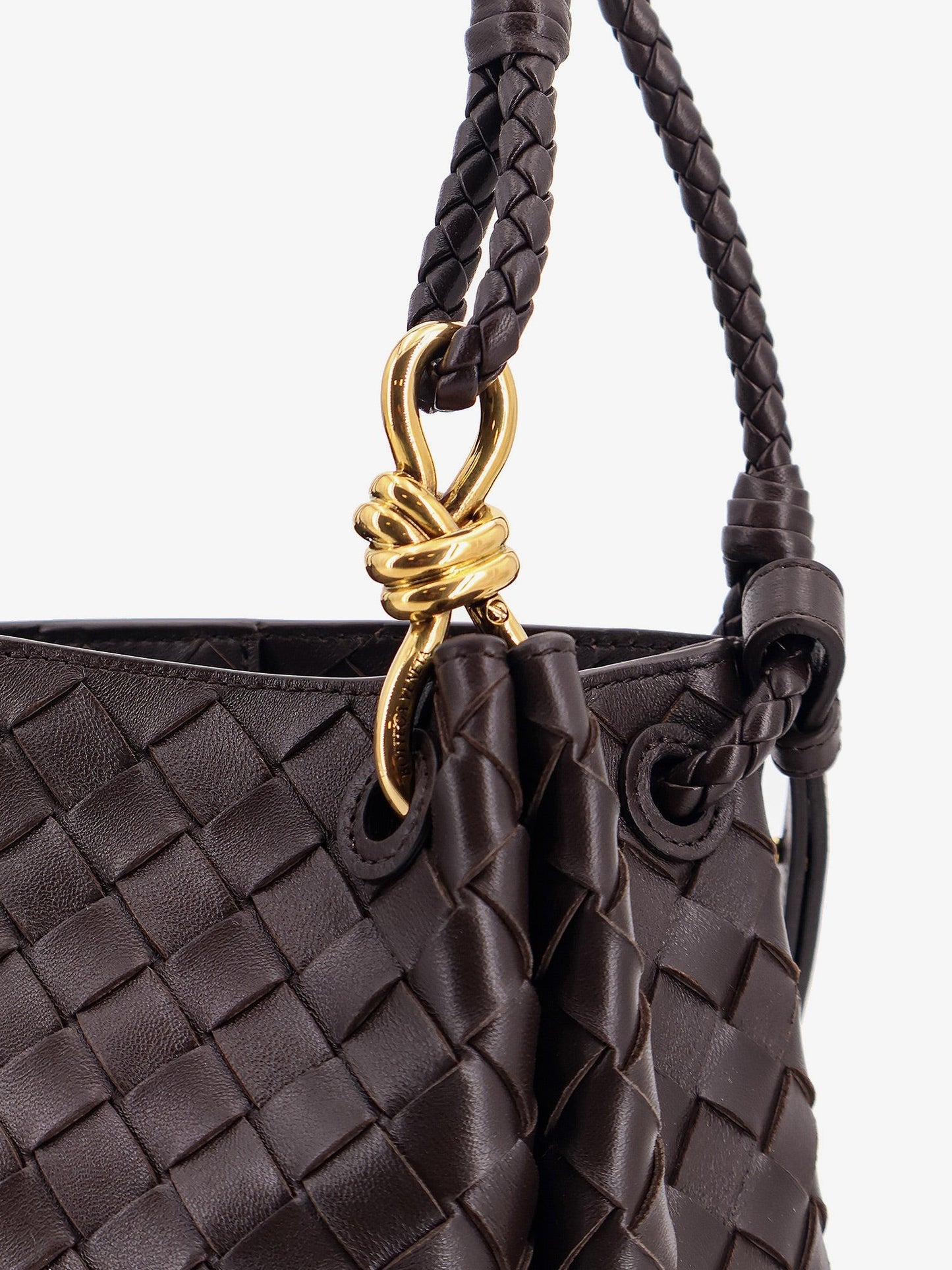 Bottega Veneta Parachute leather shoulder bag with Intrecciato motif and Knot detail