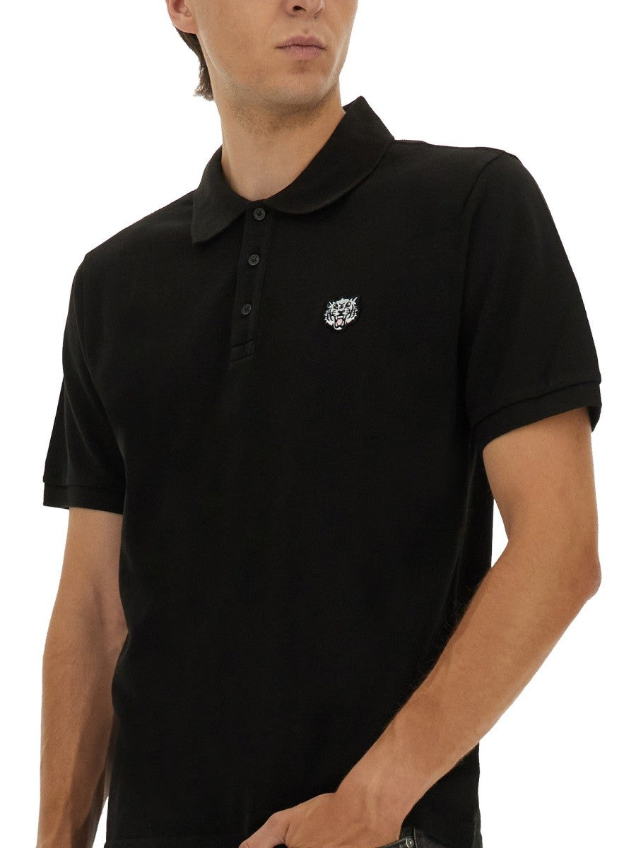 Kenzo POLO SHIRT WITH HAPPY TIGER EMBROIDERY