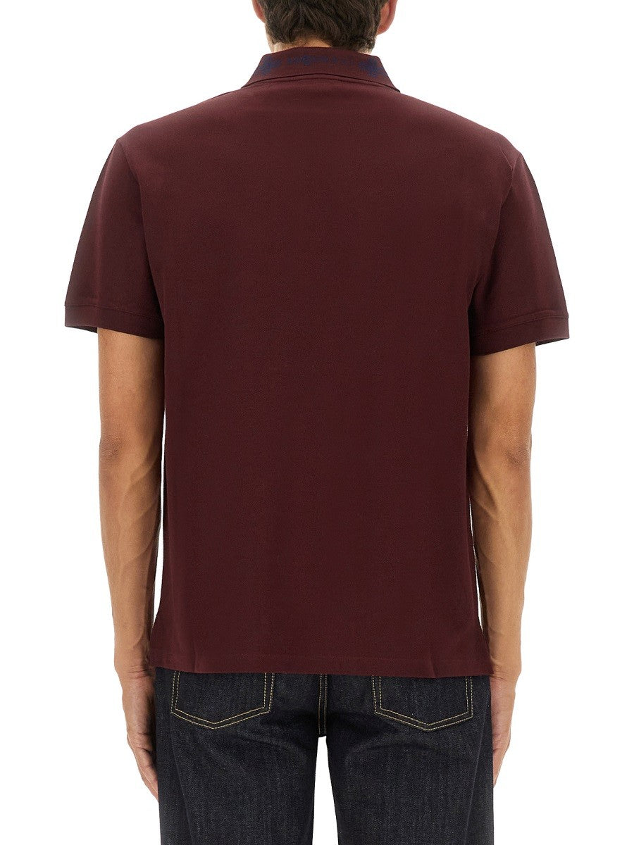Alexander Mcqueen POLO SHIRT WITH LOGO ON THE COLLAR