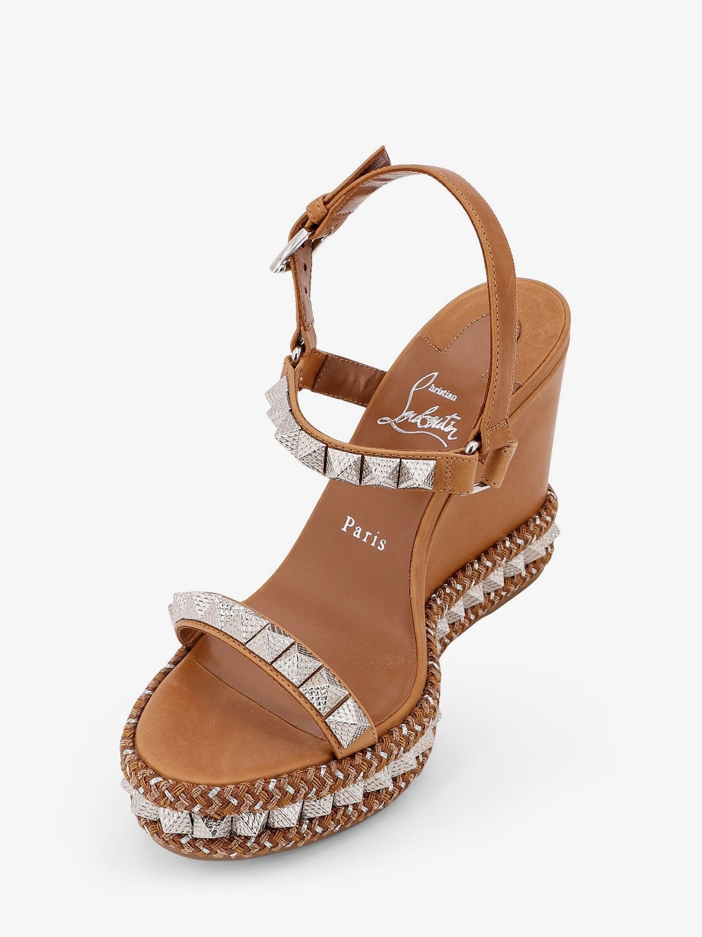 CHRISTIAN LOUBOUTIN Pyraclou 110 plateau sandals with studs