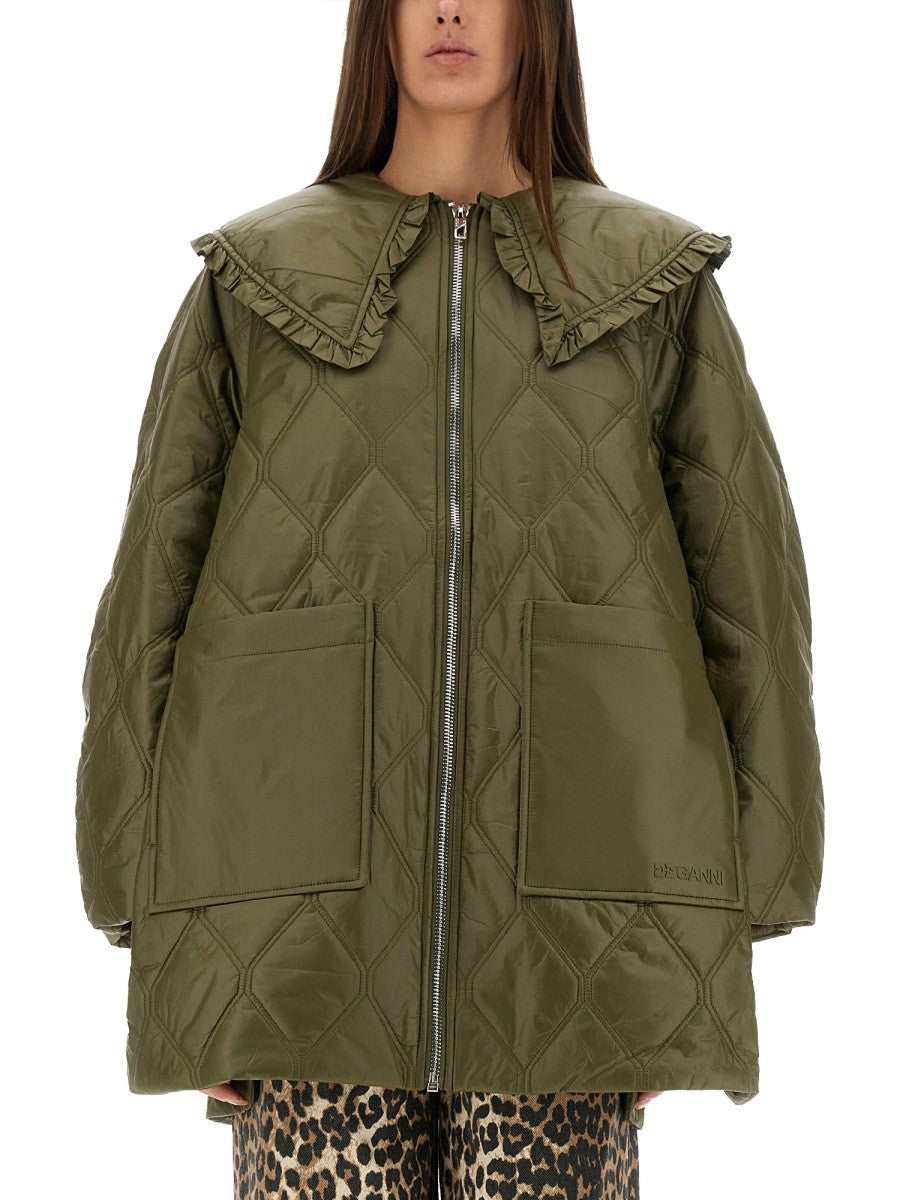 GANNI QUILTED MIDI JACKET