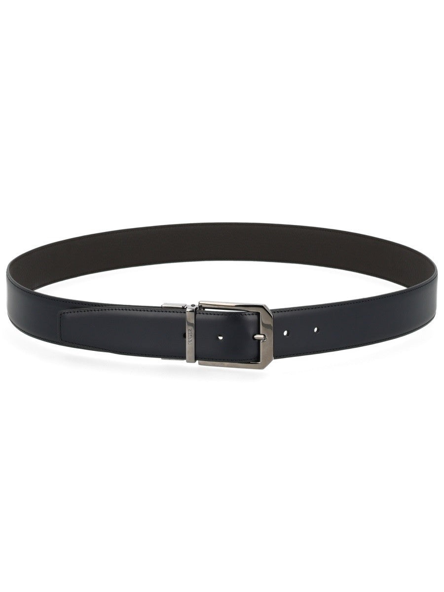 Zegna REVERSIBLE LEATHER BELT