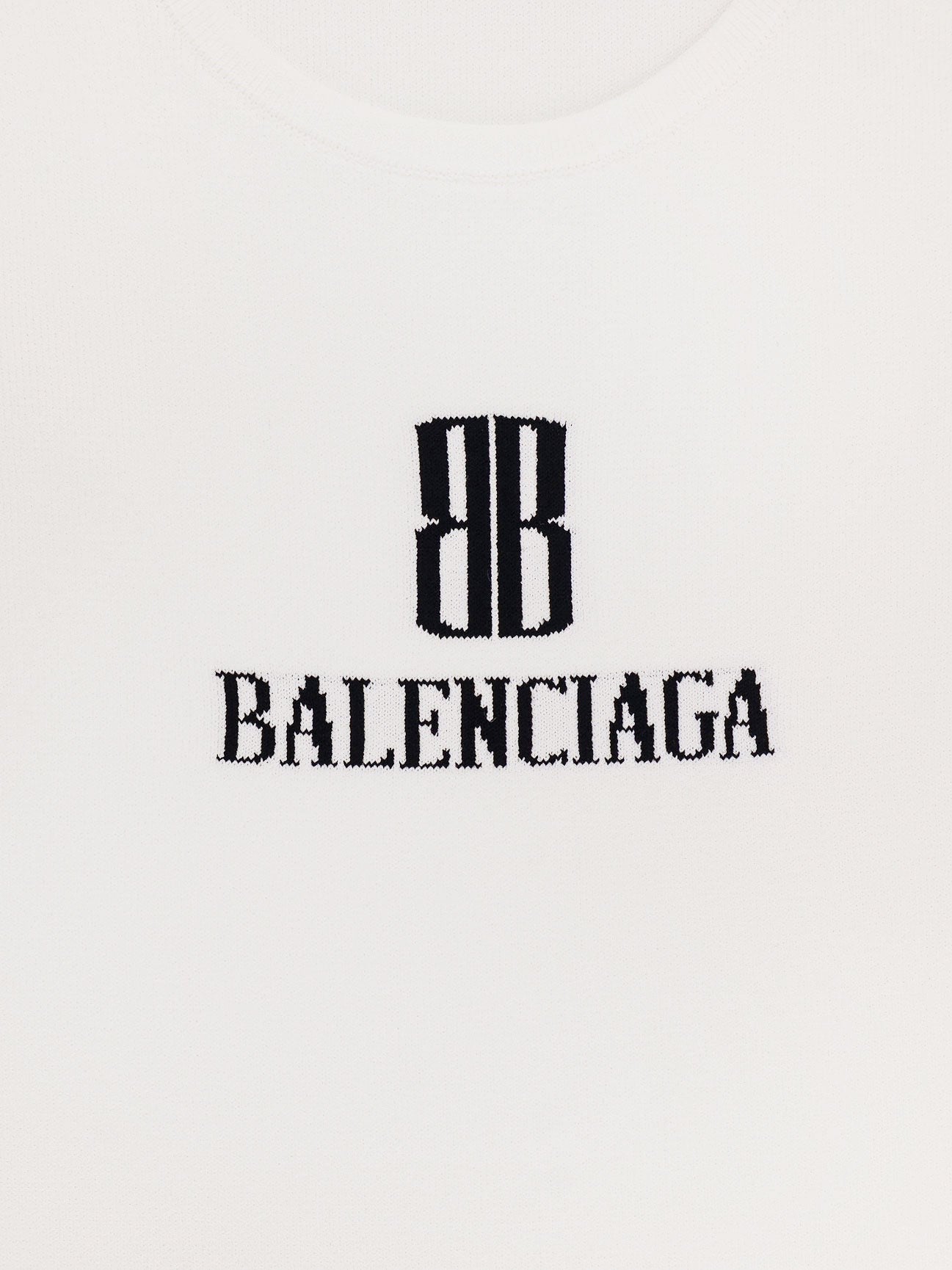 Balenciaga Ribbed viscose blend tank top