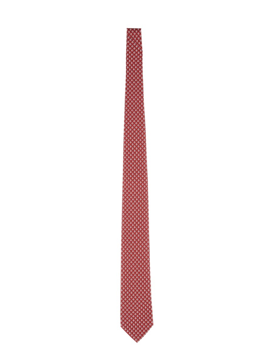 Ferragamo SAILBOAT PRINT TIE