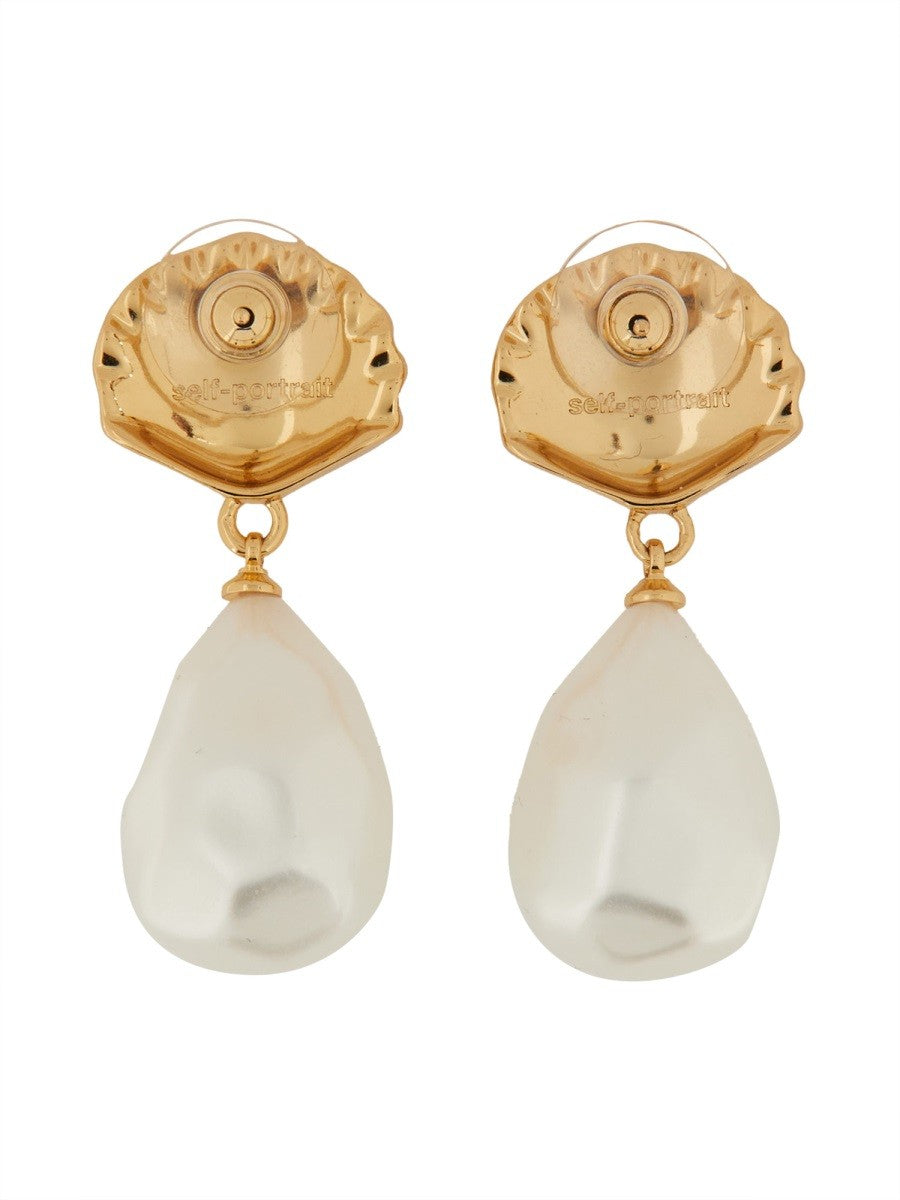 SELF-PORTRAIT SHELL EARRINGS