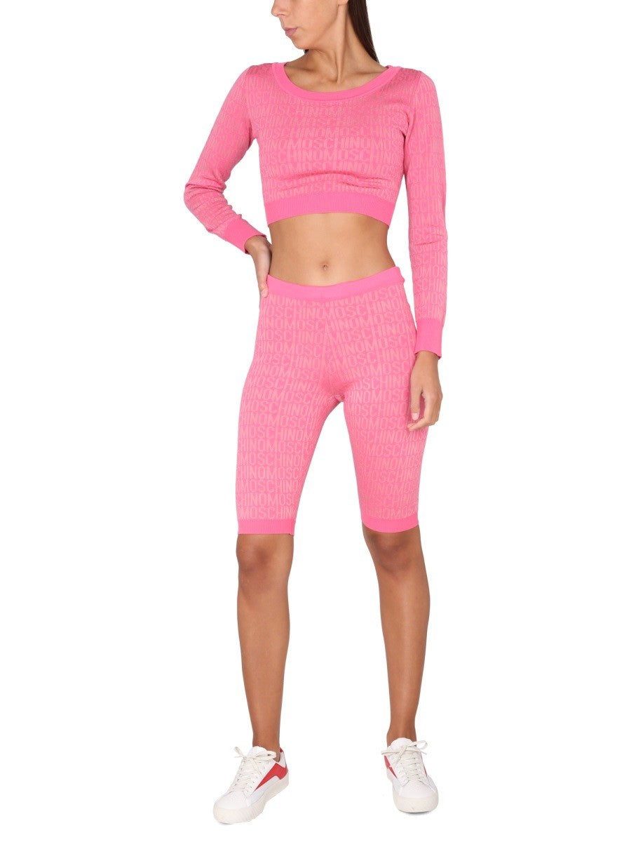 Moschino SHORT ALLOVER LOGO PULLOVER