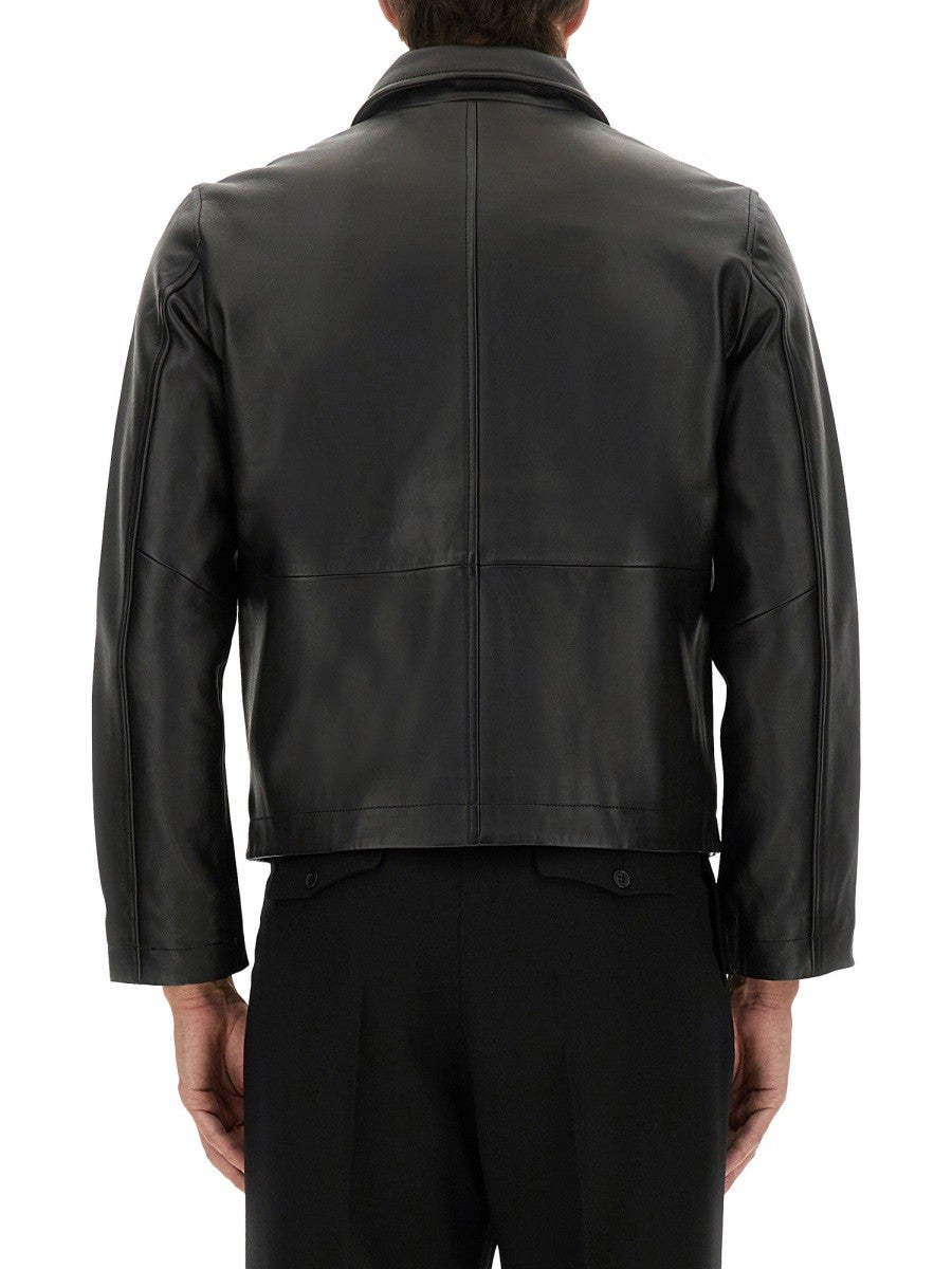 SUNFLOWER SHORT LEATHER JACKET