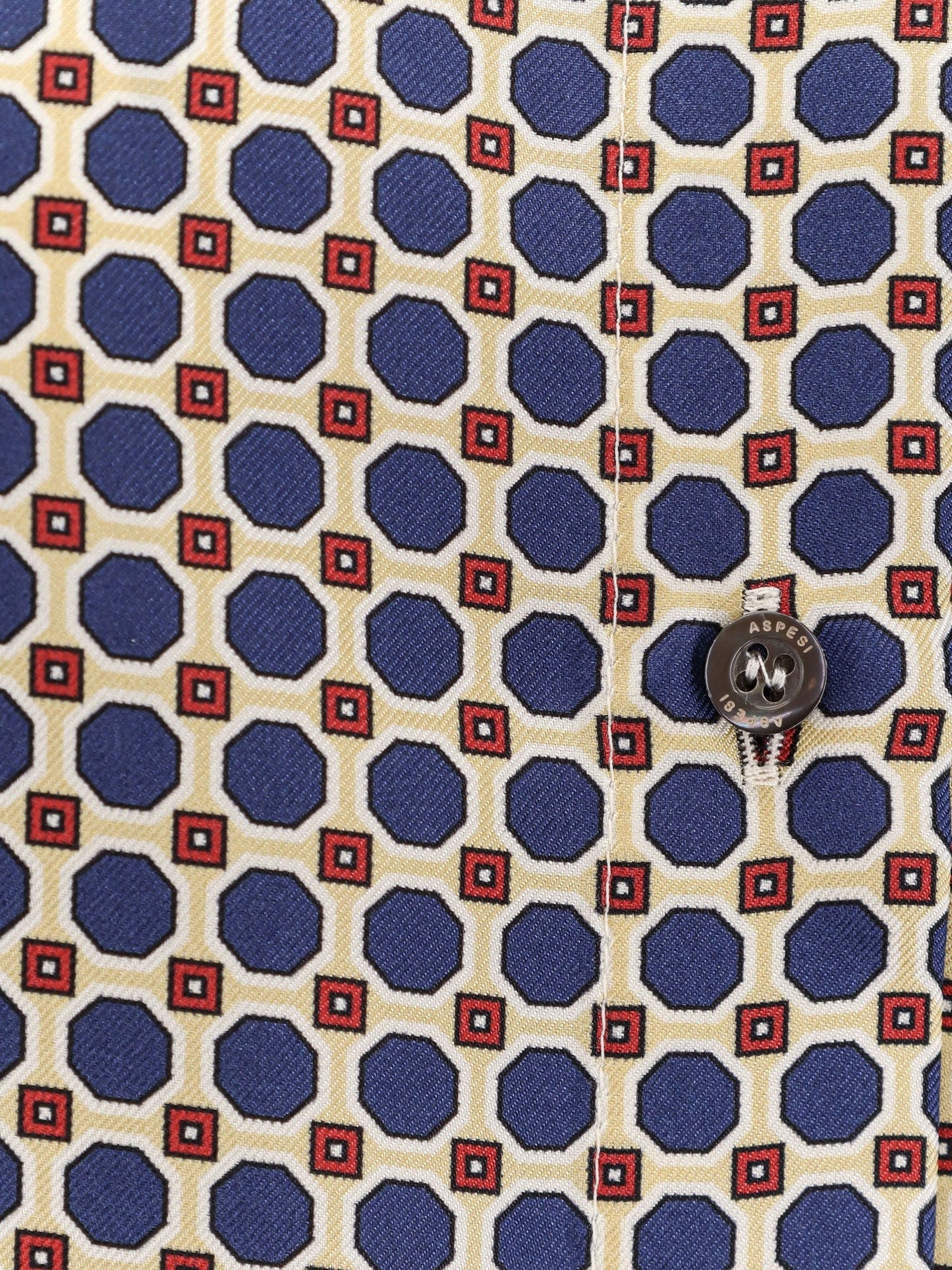 ASPESI Silk shirt with micro-pattern