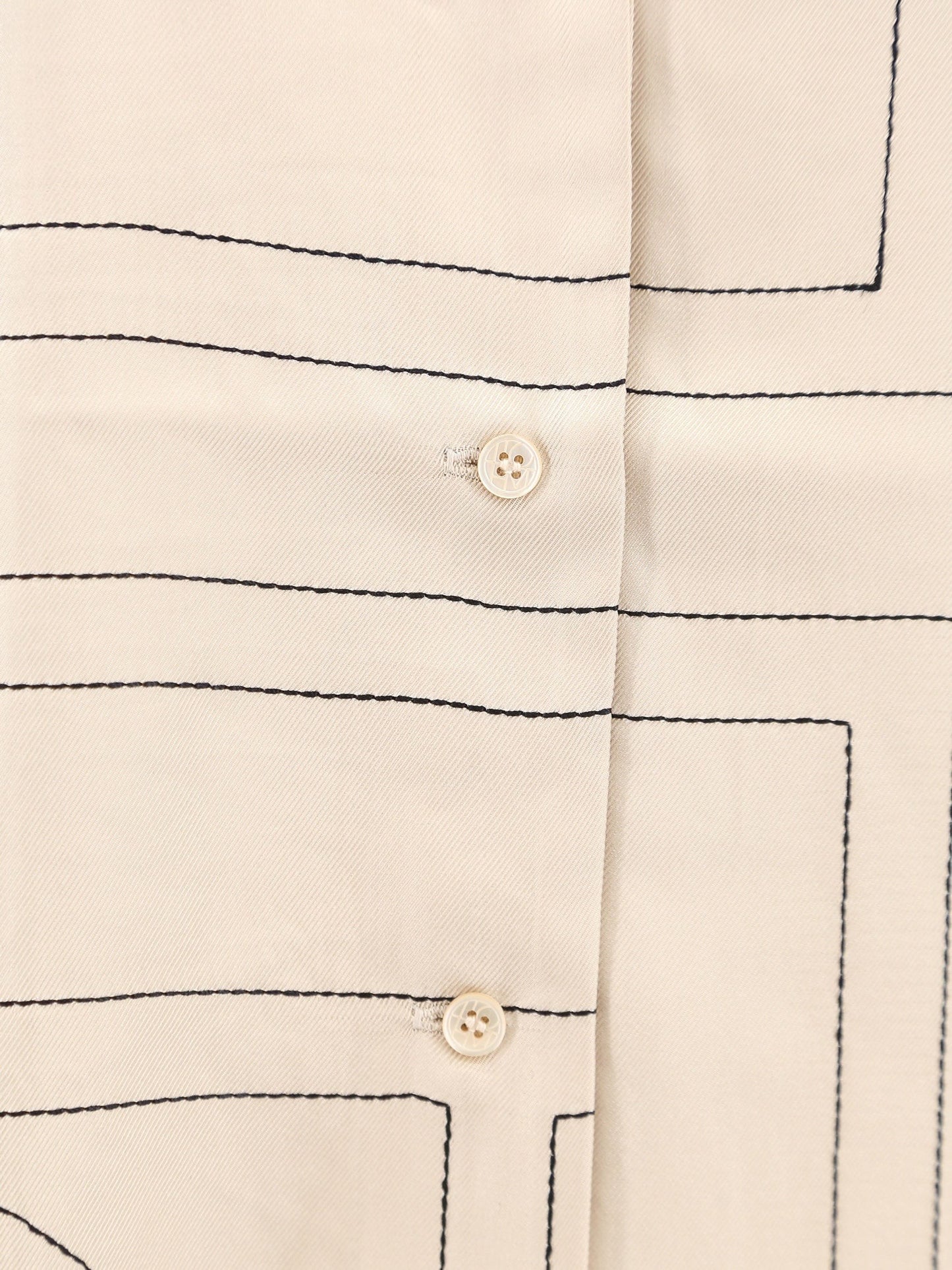 TOTEME Silk shirt with monogram logo embroidery