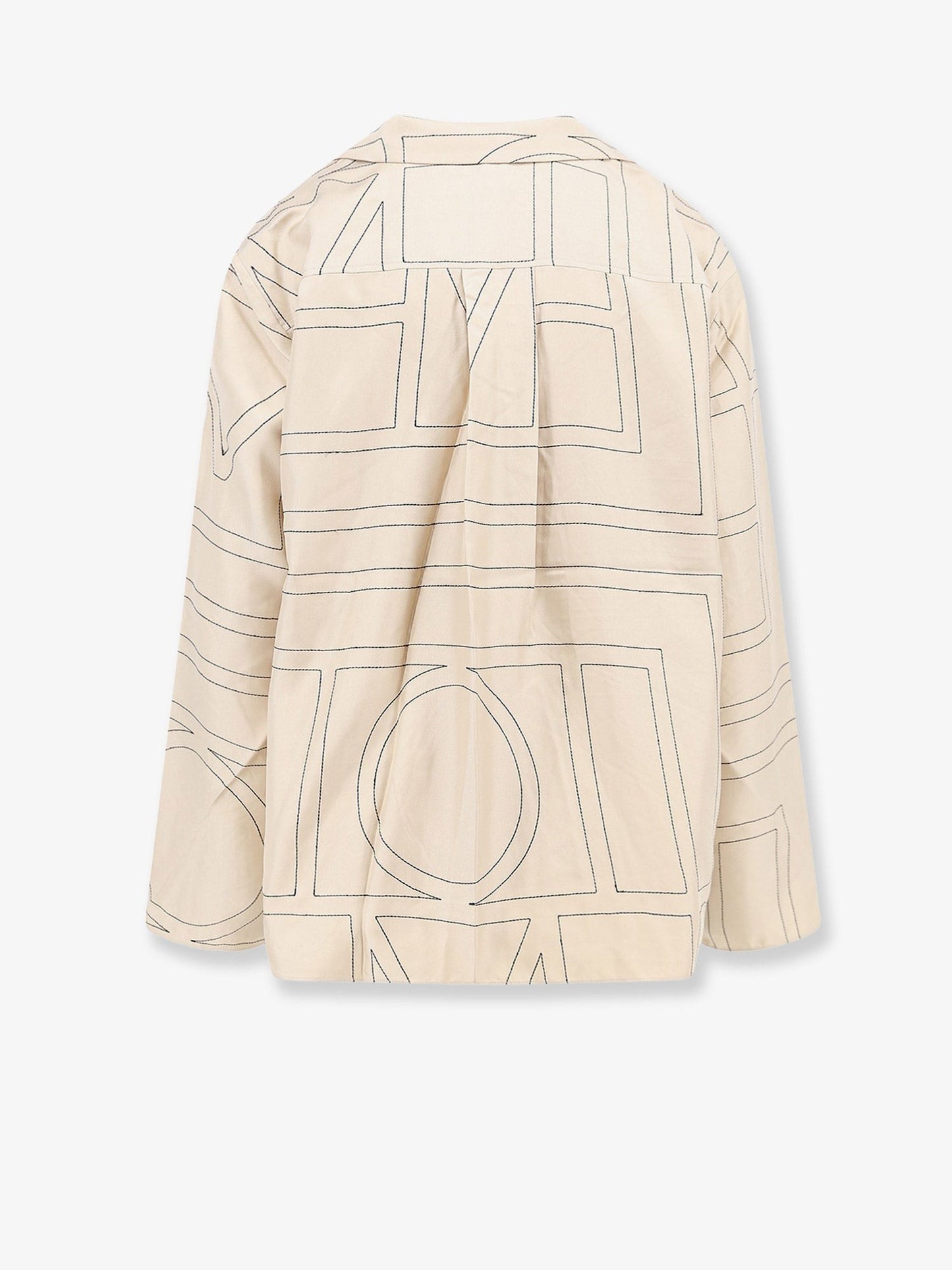 TOTEME Silk shirt with monogram logo embroidery