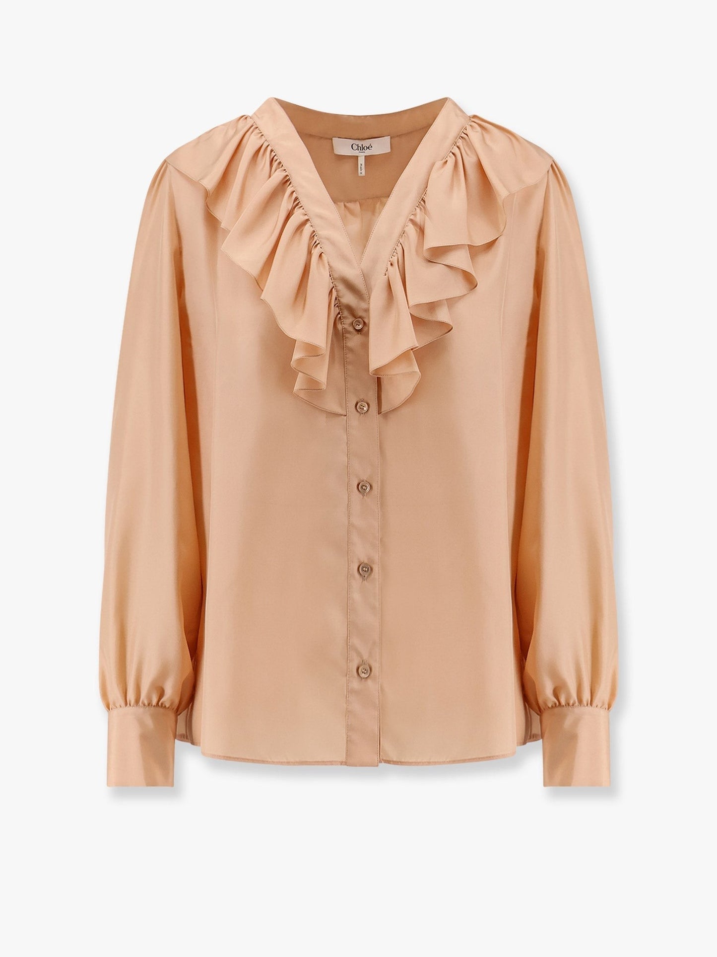CHLOE' Silk shirt with rouches