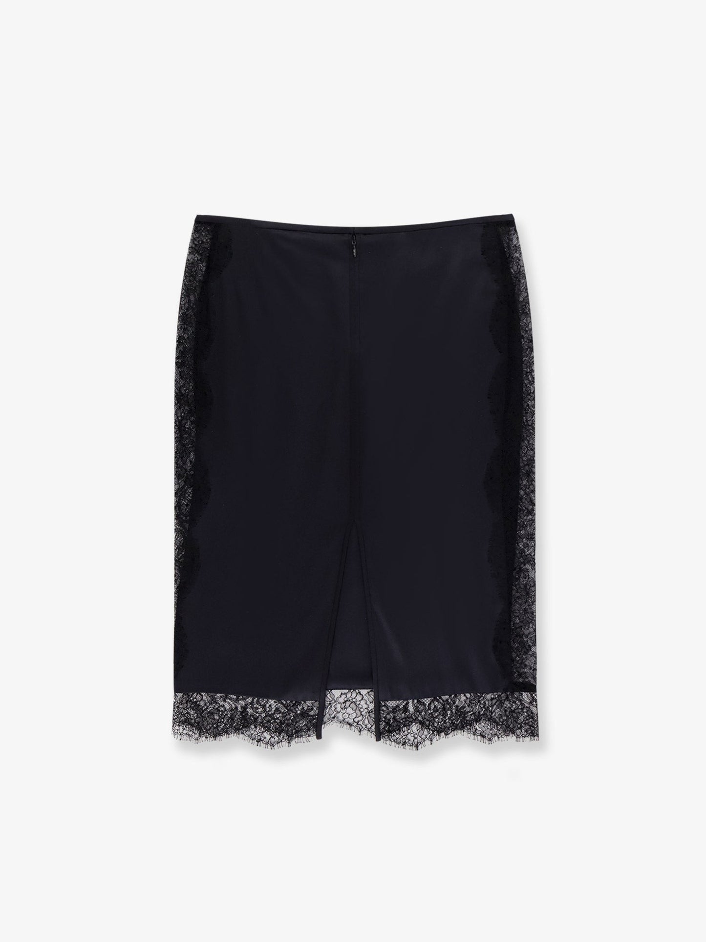 TOM FORD Silk skirt with lace inserts