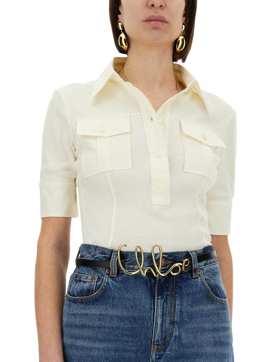 CHLOÉ SLIM FIT POLO.