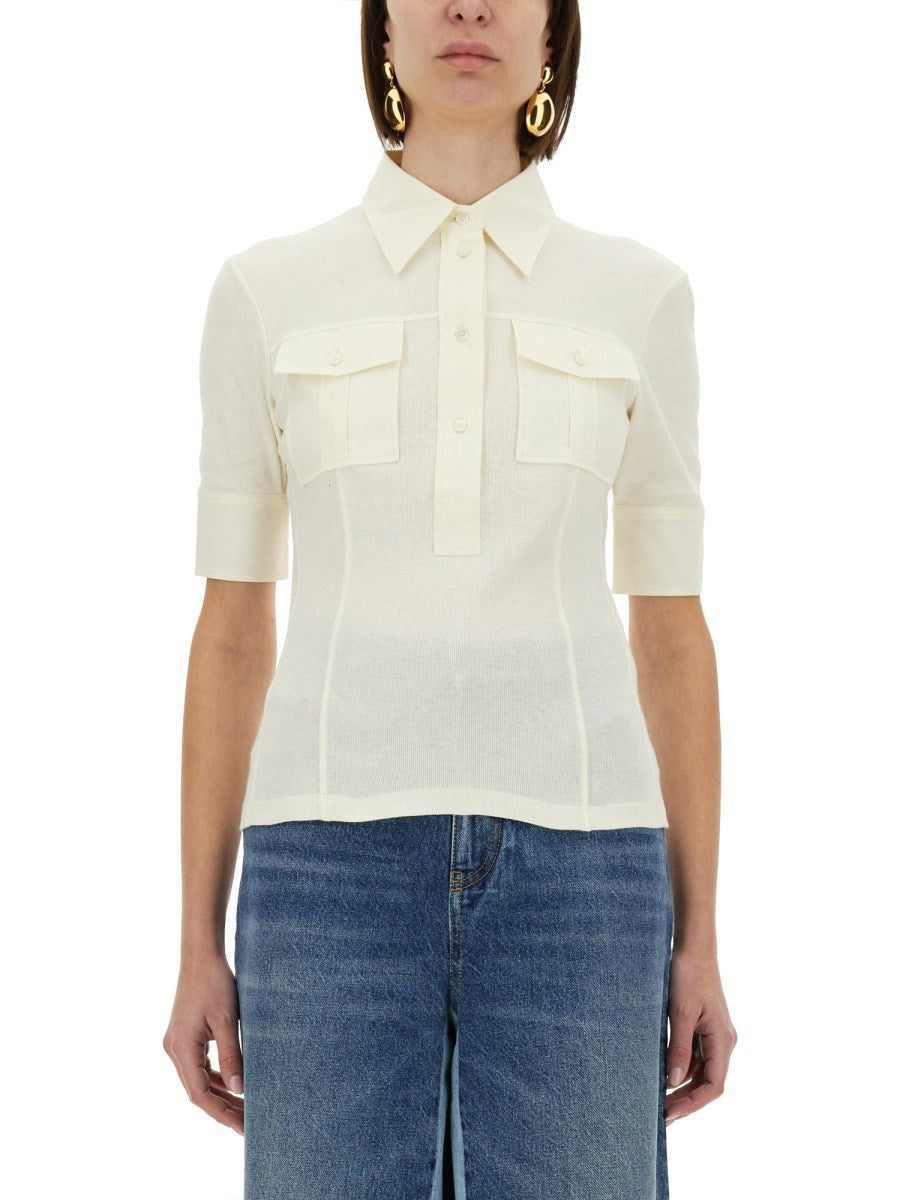CHLOÉ SLIM FIT POLO.