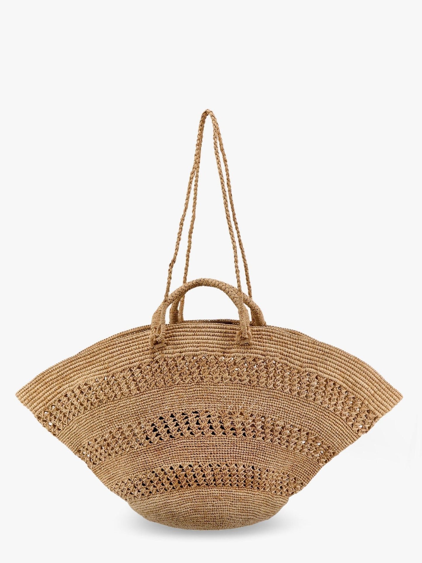 IBELIV Sol perforated rafia handbag