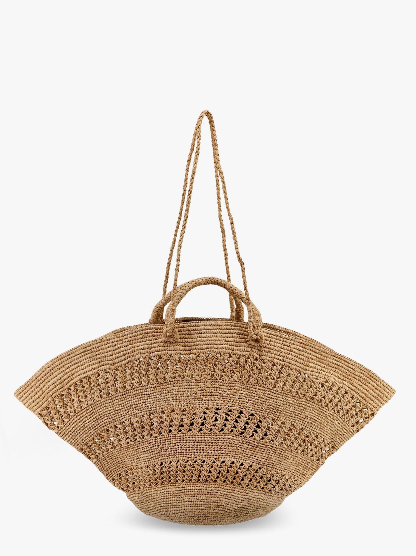 IBELIV Sol perforated rafia handbag