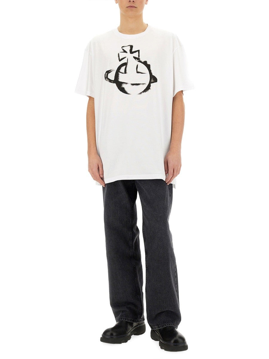 Vivienne Westwood "STENCIL ORB" OVERSIZED T-SHIRT