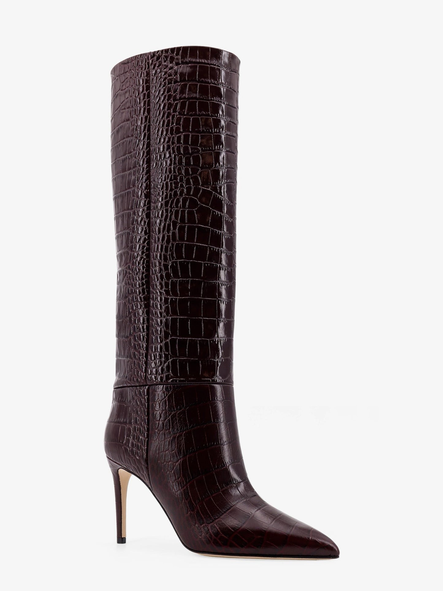 PARIS TEXAS Stiletto Embossed Croco leather boots