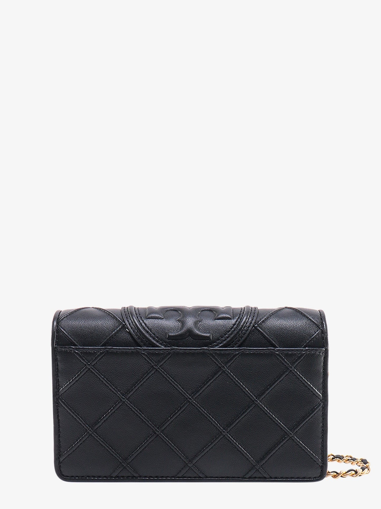 Tory Burch Stitched leather shoulder bag with embossed logo