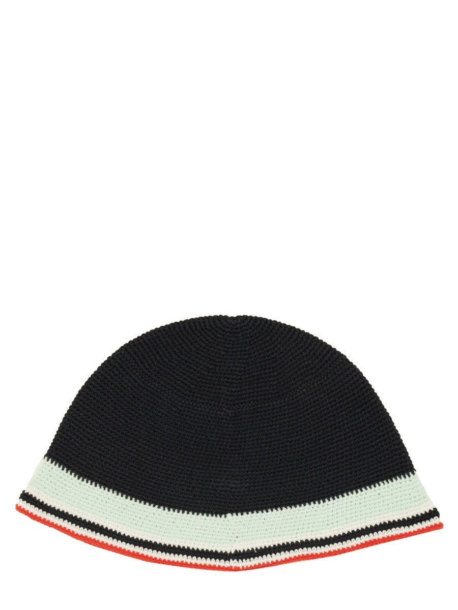 CASABLANCA CROCHET HAT WITH LOGO