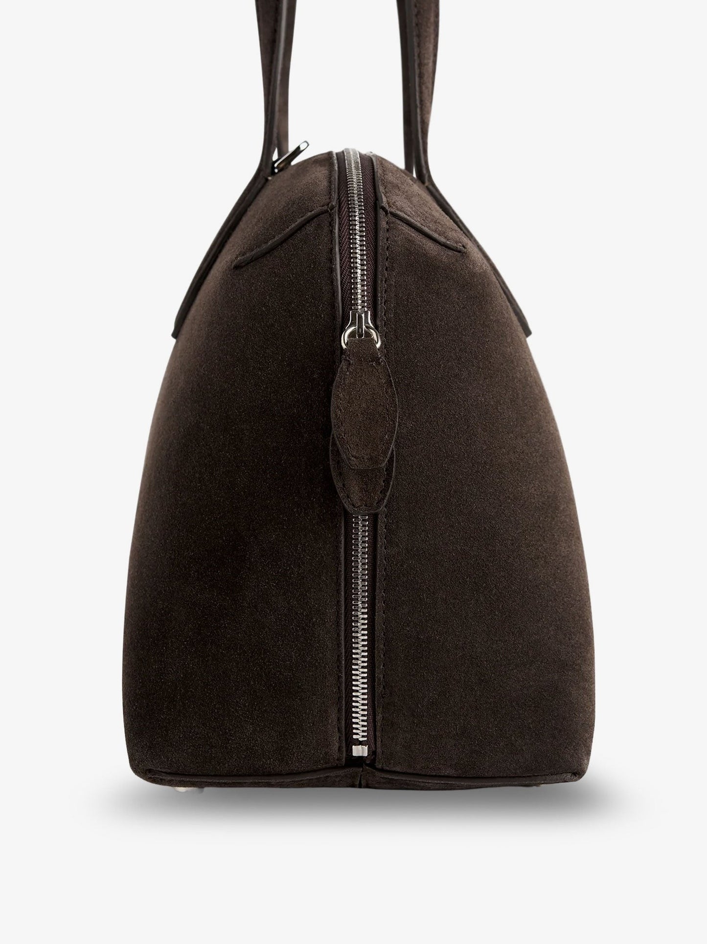 TOTEME Suede crossybody bag with lettering logo on the front