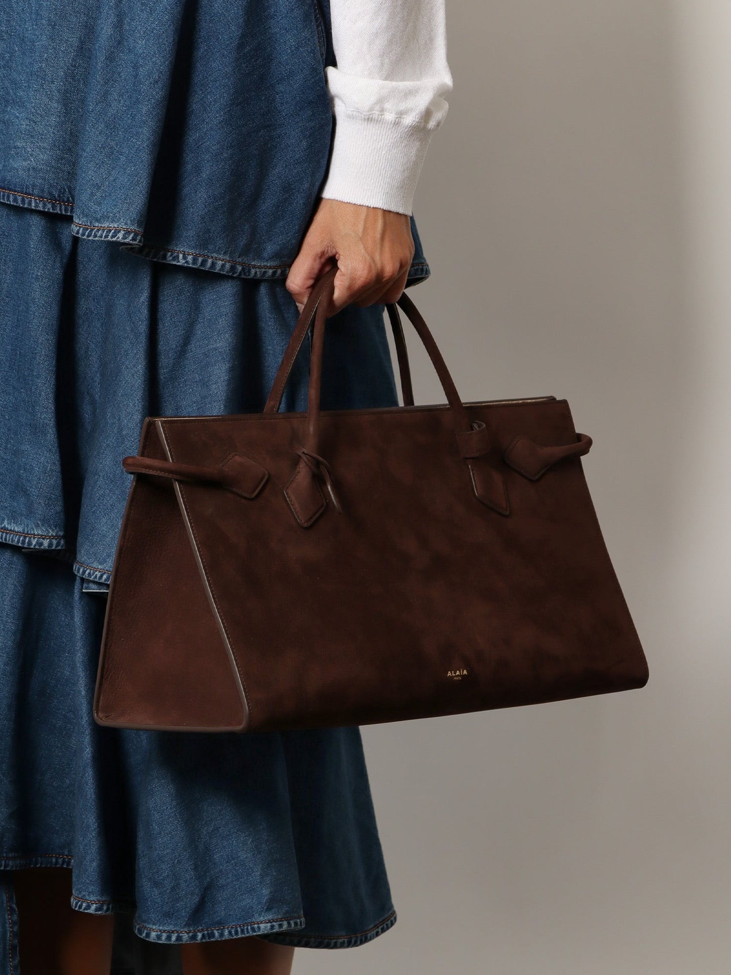 ALAIA Suede Hand Tote bag