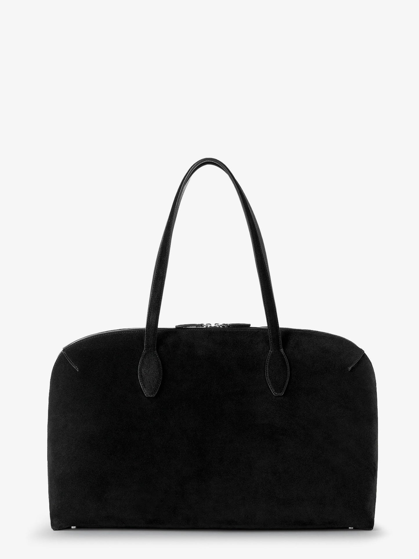 TOTEME Suede handbag with engraved logo on the front