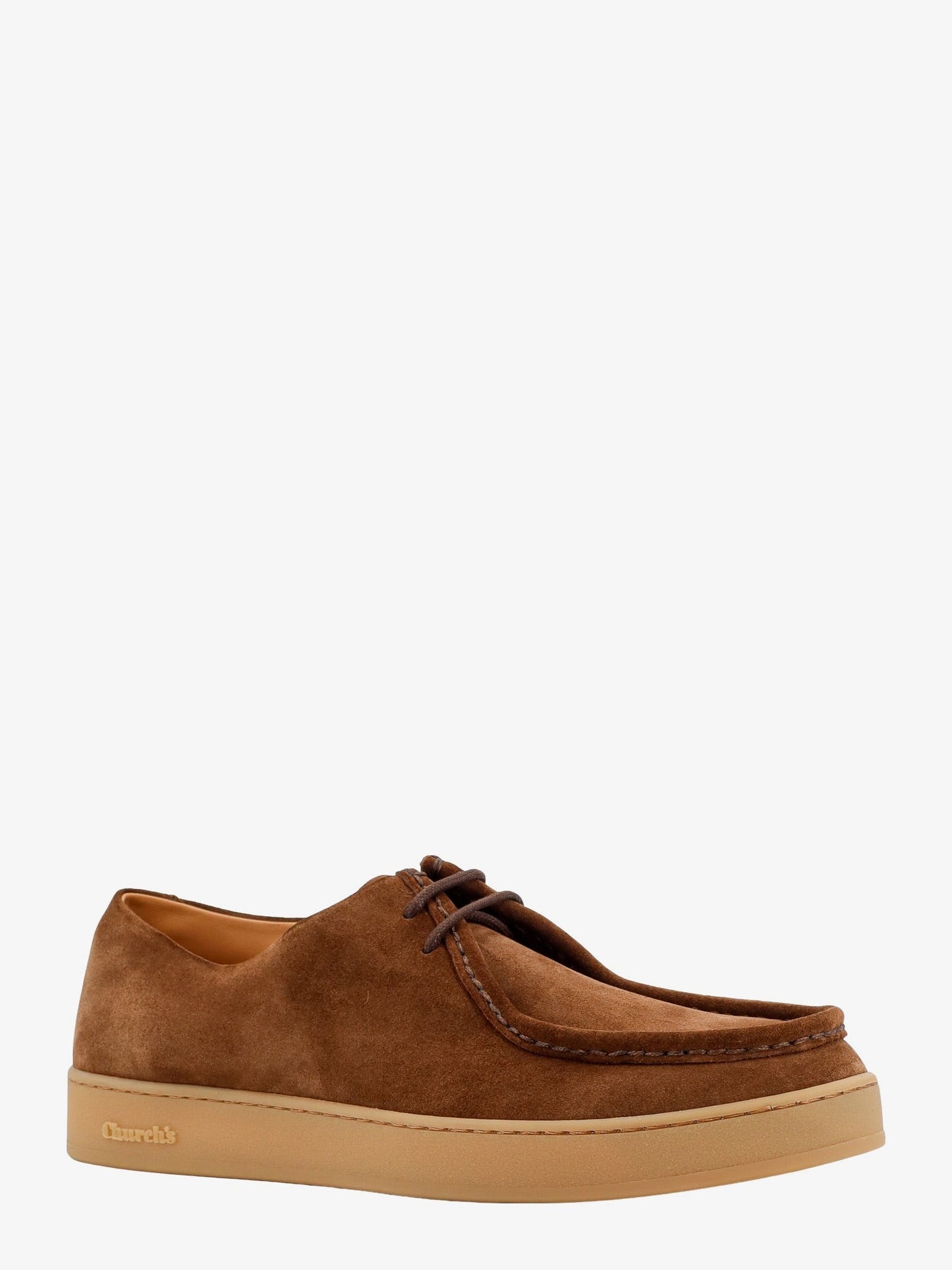 CHURCH'S Suede lace-up shoe with embossed logo detail