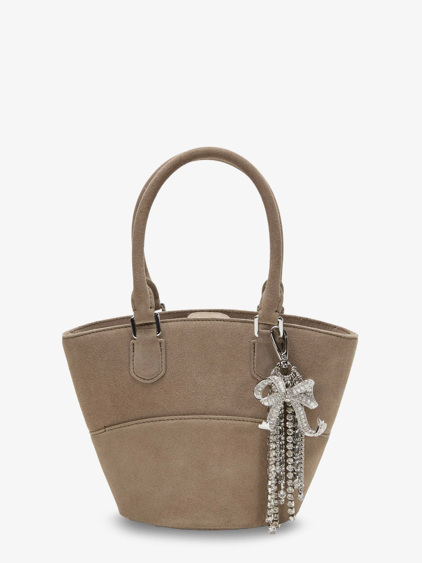 SELF PORTRAIT Suede shoulder bag with charms