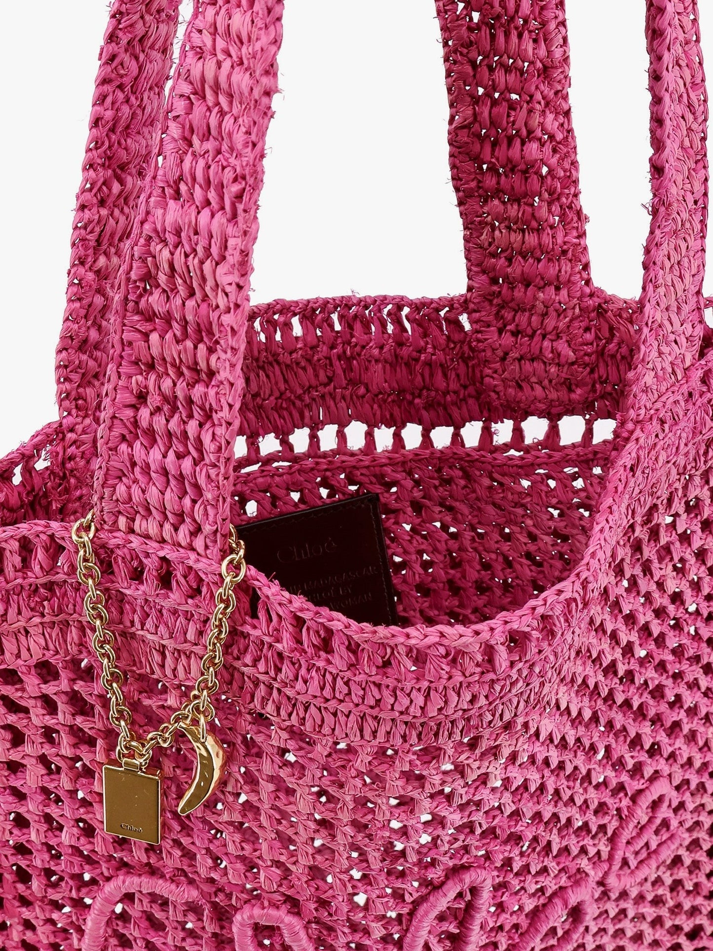 CHLOE' Summer banana rafia tote bag