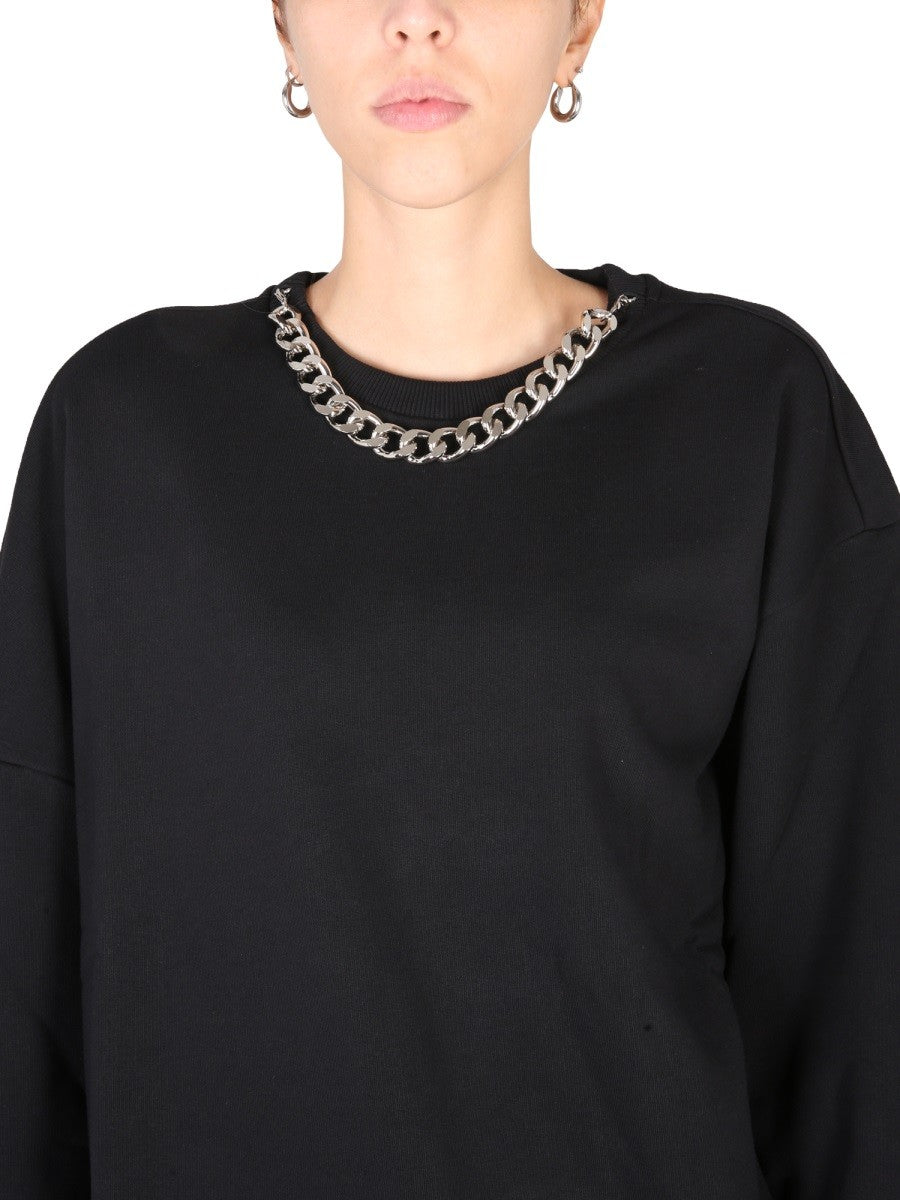 stella mccartney SWEATSHIRT WITH CHAIN DETAIL