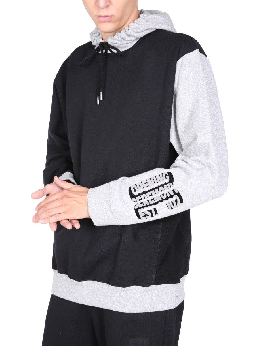 OPENING CEREMONY SWEATSHIRT WITH FLOCKED LOGO
