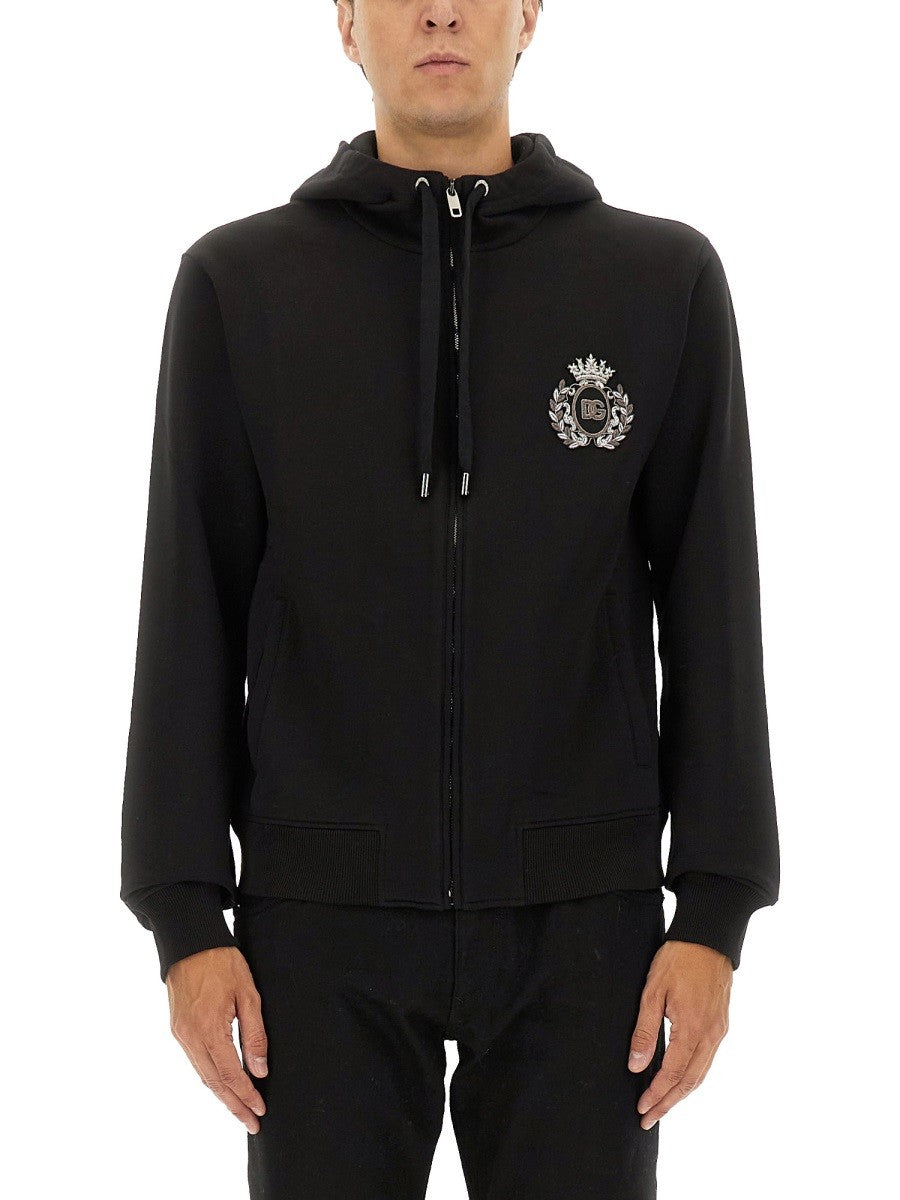 Dolce & Gabbana SWEATSHIRT WITH HERALDIC PATCH