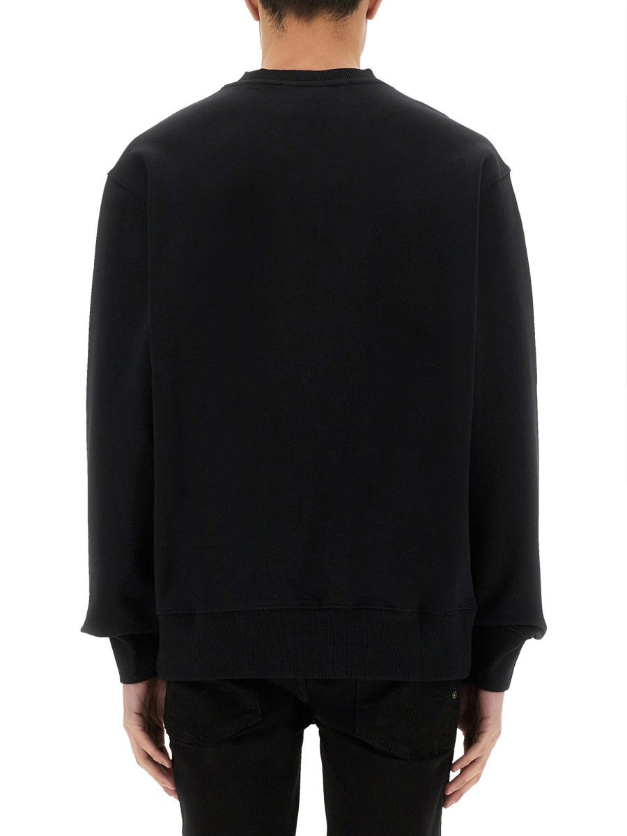 Versace Jeans Couture SWEATSHIRT WITH LOGO ON THE COLLAR