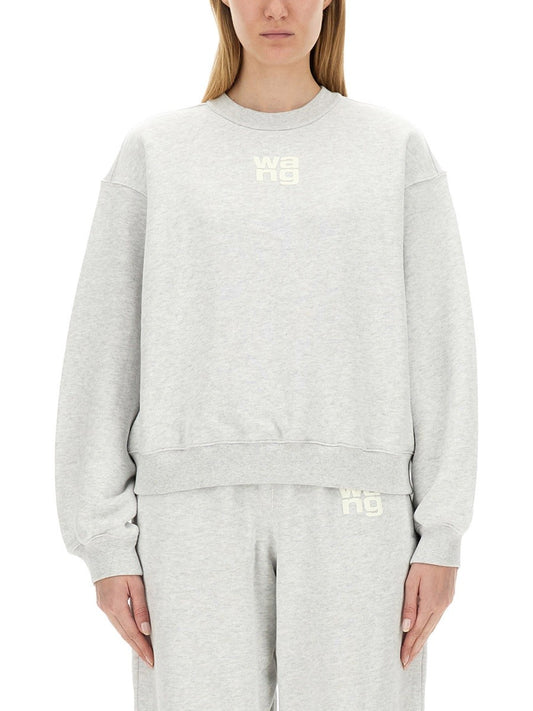 ALEXANDERWANG.T SWEATSHIRT WITH LOGO