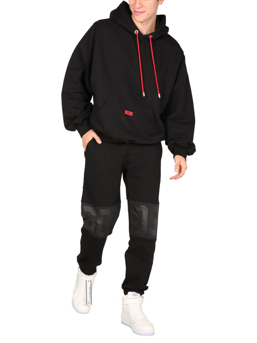 gcds SWEATSHIRT WITH RUBBER LOGO