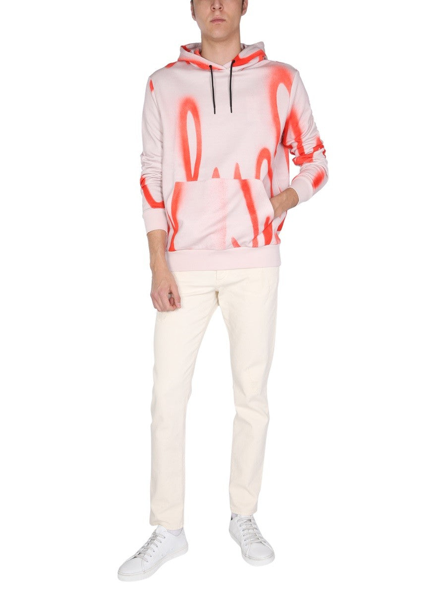 PAUL SMITH SWEATSHIRT WITH SPRAY PRINT